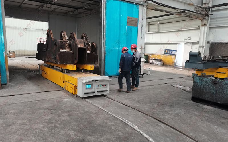 電動軌道地平車在噴砂、清洗、噴漆、烘干等噴涂工序中的應用