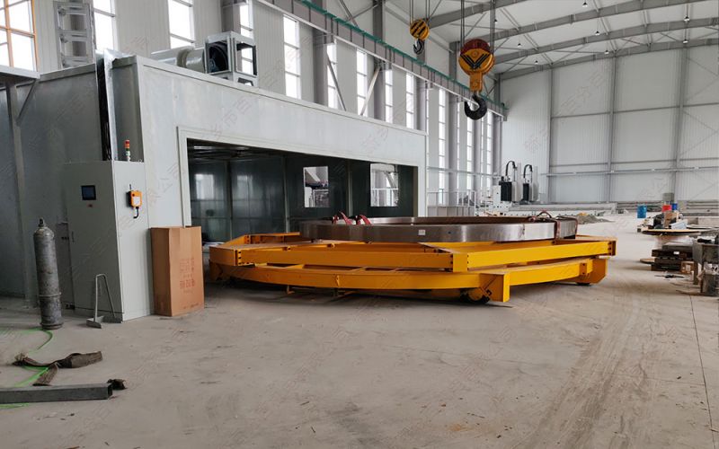 環(huán)保設(shè)備噴砂房配套的有軌電動(dòng)轉(zhuǎn)運(yùn)車：效率、安全、環(huán)保